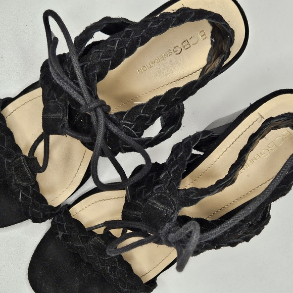 Bcbgeneration Suede Braided Lace up Heels - Picture 6 of 8